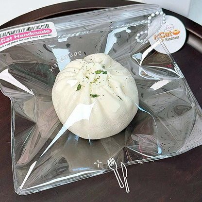 Miniature Staple Food Squishy – Handmade Silicone Rice Cake Clay Stress Toy
