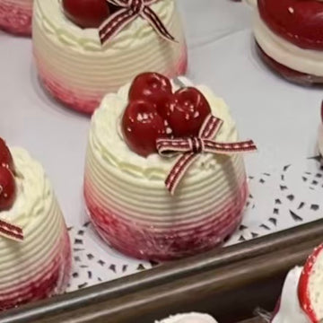 Cherry Cake handmade silicone dessert squishy, approximately 170g