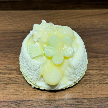 Melon Lava Cake handmade silicone dessert squishy, approximately 240g